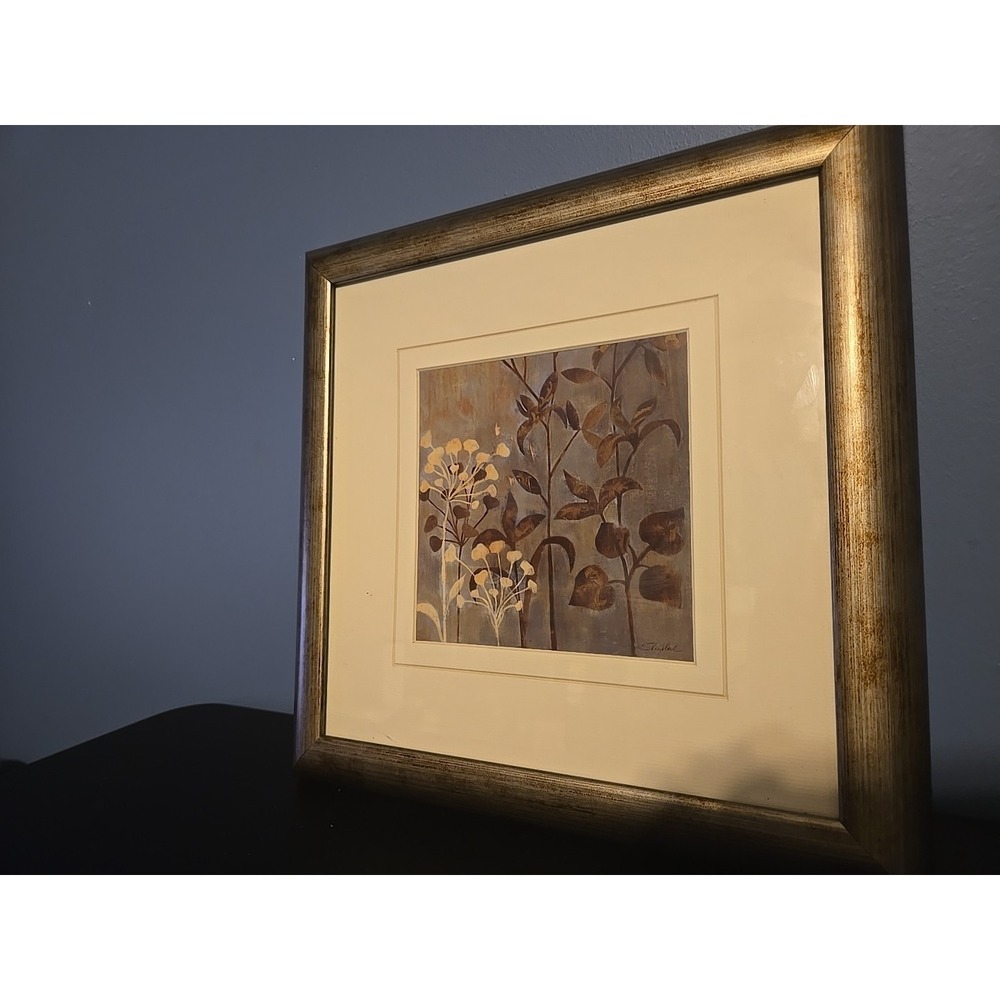 Home Decorative Wall Hanging Framed Botanical Art Print Matted And Framed 12"x12